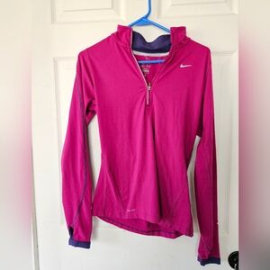 Nike Fuchsia Quarter-Zip Top